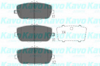 KAVO PARTS kbp4551 -  Комплект тормозных колодок, дисковый тормоз
